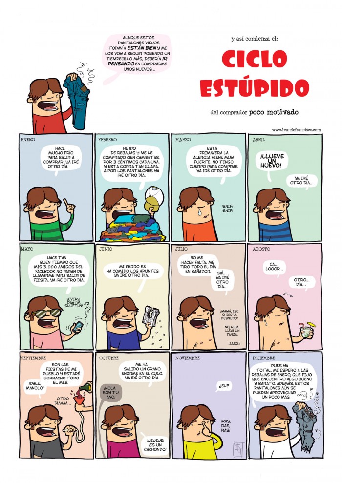 El ciclo estúpido, un cómic chorra en español